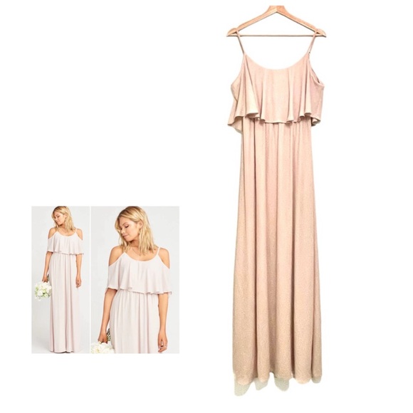Show Me Your Mumu Caitlin
Ruffle Maxi Dress Dusty Blush Pink Size Large - Picture 1 of 15